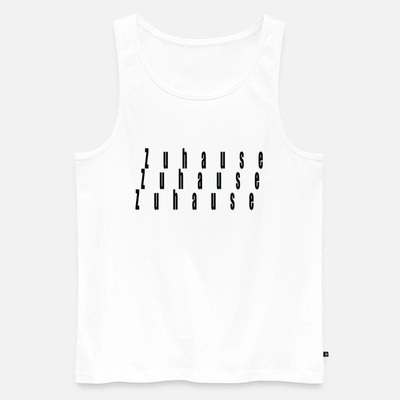Zuhause - Männer Premium Bio Tank Top - Weiß