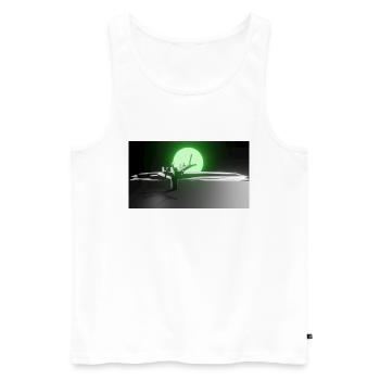 Sonne und Baum - Männer Premium Bio Tank Top - Weiß - Vorne - Michal (187cm)