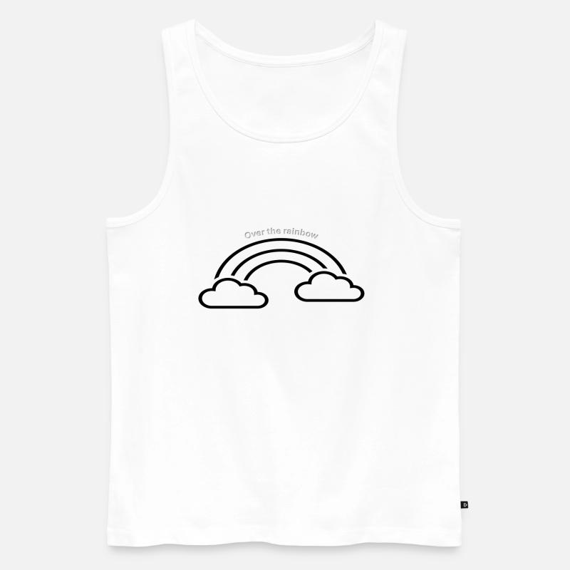 OVER THE RAINBOW - Männer Premium Bio Tank Top - Weiß