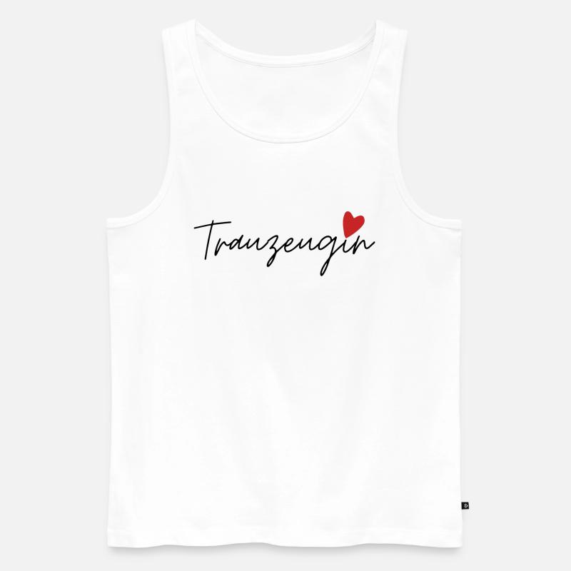 Trauzeugin - Männer Premium Bio Tank Top - Weiß