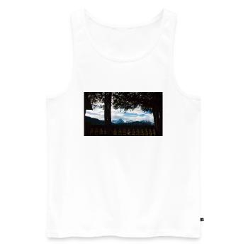 Paysage mystique - Débardeur bio Premium Homme - blanc - Devant - Michal (187cm)