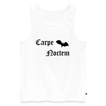 carpe noctem bat for the black scene - Men's Premium Organic Tank Top - white - Front - AI Model Male 178 light (178cm)