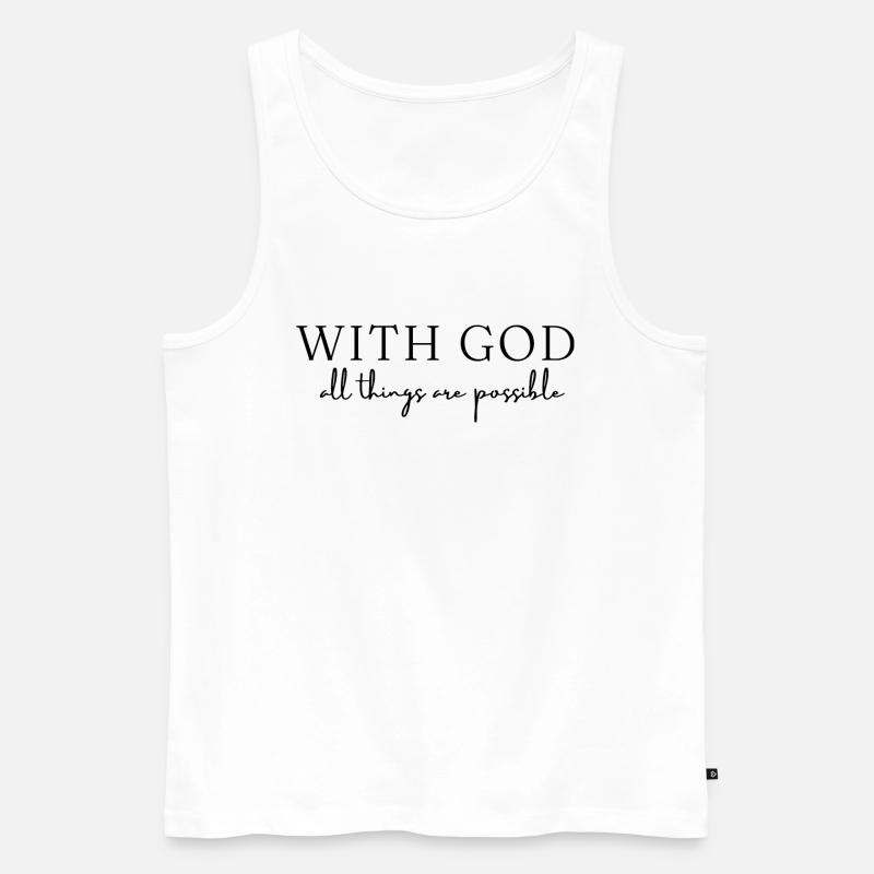 Mit Gott ist alles möglich - Männer Premium Bio Tank Top - Weiß