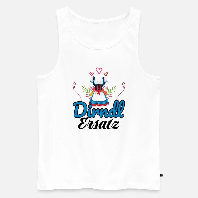 Dirndl Ersatz - Männer Premium Bio Tank Top - Weiß