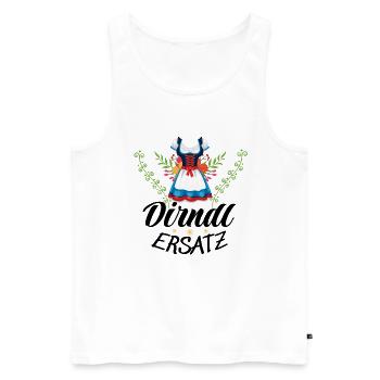 Dirndl Ersatz - Männer Premium Bio Tank Top - Weiß - Vorne - Michal (187cm)