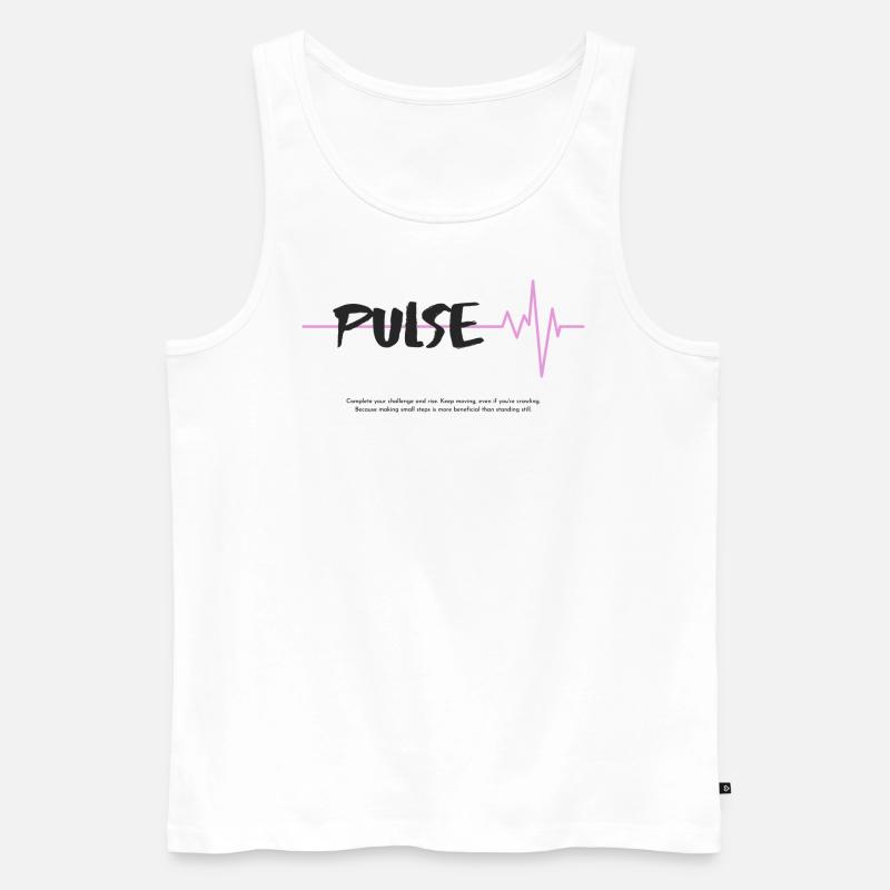 Pulse - Männer Premium Bio Tank Top - Weiß