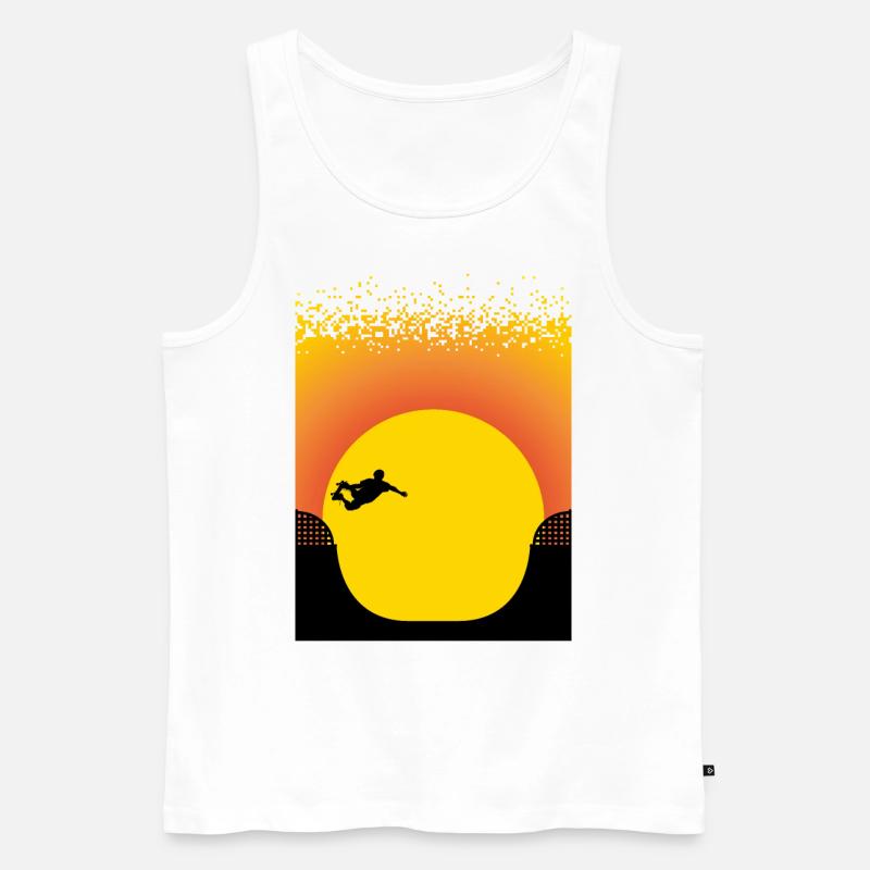 Sunset Skateboards - Männer Premium Bio Tank Top - Weiß