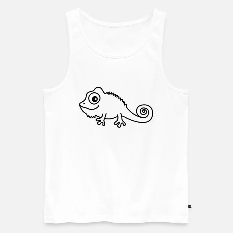 Chamaeleon - Männer Premium Bio Tank Top - Weiß