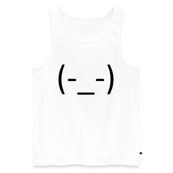 Just keep calm! 😑 - Men's Premium Organic Tank Top - white - Front - AI Model Male 178 light (178cm)