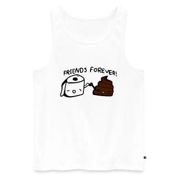 Friends Forever - Männer Premium Bio Tank Top - Weiß - Vorne - Michal (187cm)