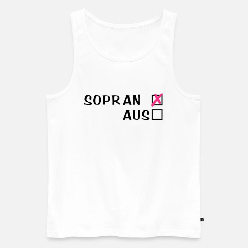 Sopr an oder aus - Männer Premium Bio Tank Top - Weiß