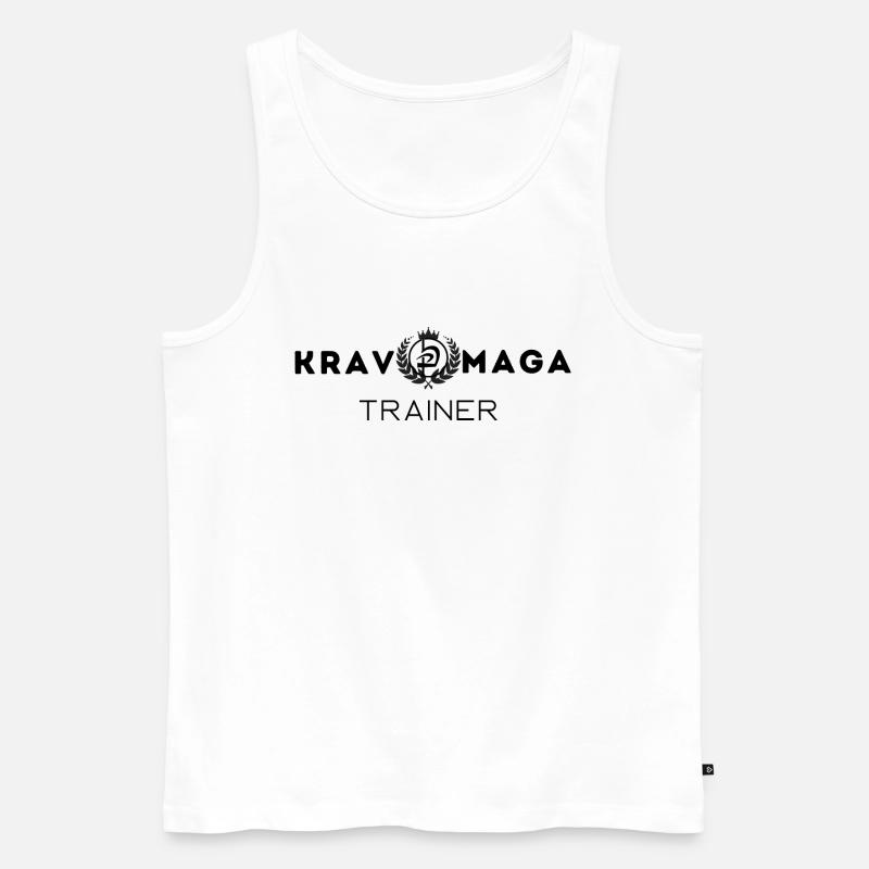 Krav Maga Trainer - Männer Premium Bio Tank Top - Weiß