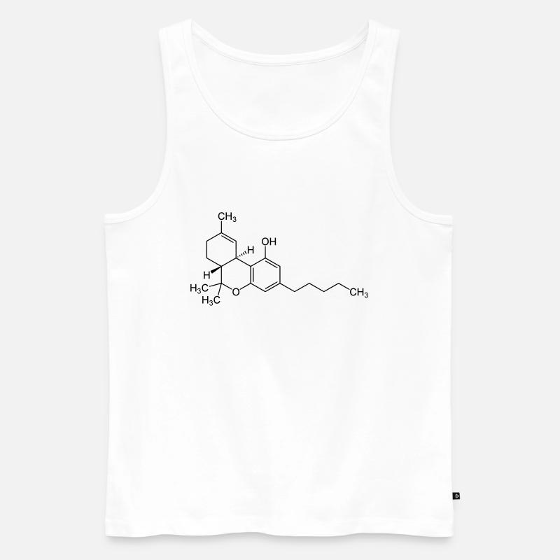 THC Molekül - Männer Premium Bio Tank Top - Weiß