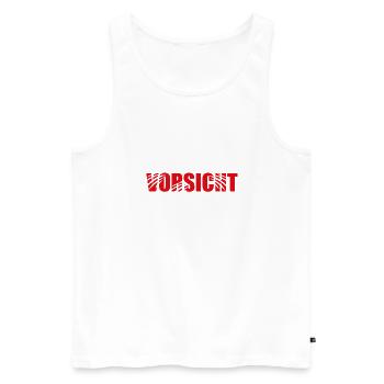 VORSICHT KAMPFKATZE! - KATZEN - KATZE - KRALLEN - Männer Premium Bio Tank Top - Weiß - Vorne - Michal (187cm)