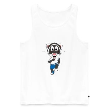 FRETTCHEN - LAUFEN - JOGGEN - MARATHON - SPORT - Männer Premium Bio Tank Top - Weiß - Vorne - Michal (187cm)