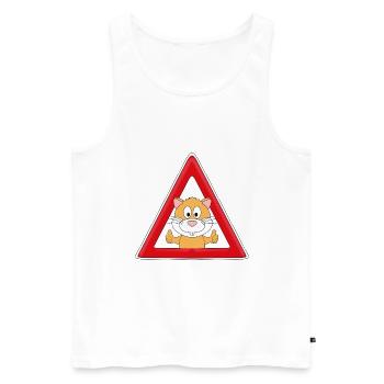 ACHTUNG HAMSTER - TIER - TIERISCH - Männer Premium Bio Tank Top - Weiß - Vorne - AI Model Male 178 light (178cm)