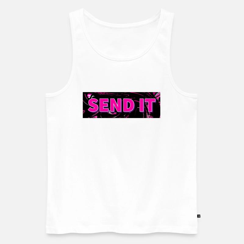 SEND IT Boxlogo - Männer Premium Bio Tank Top - Weiß