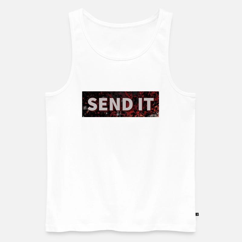 SEND IT Boxlogo - Männer Premium Bio Tank Top - Weiß
