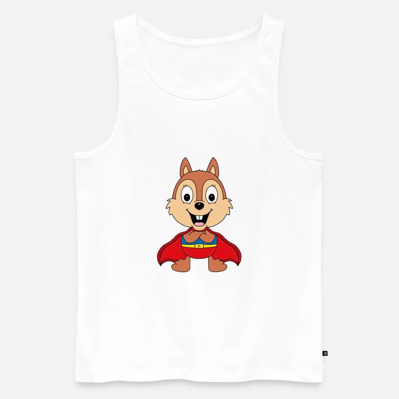SUPERHELD - EICHHÖRNCHEN - TIER - TIERISCH - Männer Premium Bio Tank Top - Weiß