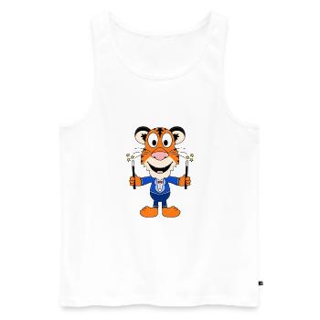 ZAUBERER - TIGER - ZAUBERN - ZAUBEREI - TIER - Männer Premium Bio Tank Top - Weiß - Vorne - Michal (187cm)
