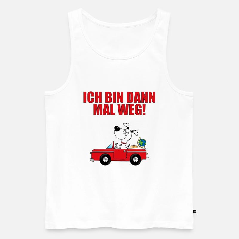 HUND - AUTO - Männer Premium Bio Tank Top - Weiß