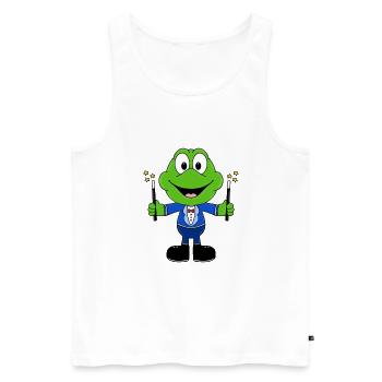 ZAUBERN - ZAUBERER - MAGIE - FROSCH - TIER - Männer Premium Bio Tank Top - Weiß - Vorne - Michal (187cm)
