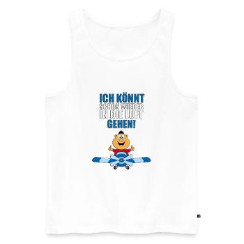 PILOT - FLUGZEUG - FLIEGEN - FLIEGER - SUPER - GUT - Männer Premium Bio Tank Top - Weiß - Vorne - AI Model Male 178 light (178cm)