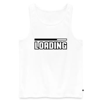 Loading - Men's Premium Organic Tank Top - white - Front - AI Model Male 178 light (178cm)