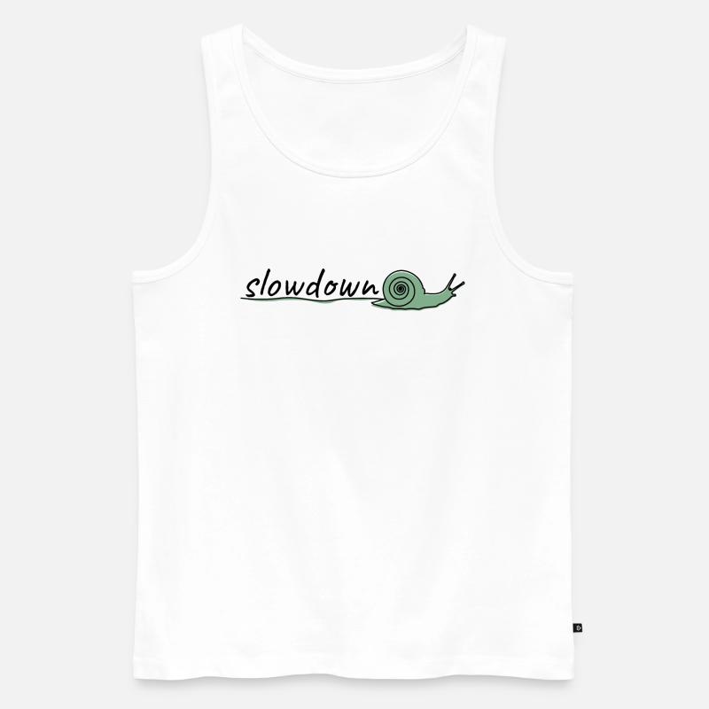 slowdown - Männer Premium Bio Tank Top - Weiß