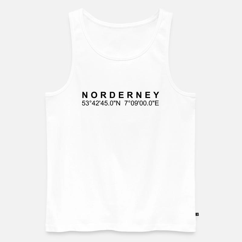 Norderney Liebe - Männer Premium Bio Tank Top - Weiß