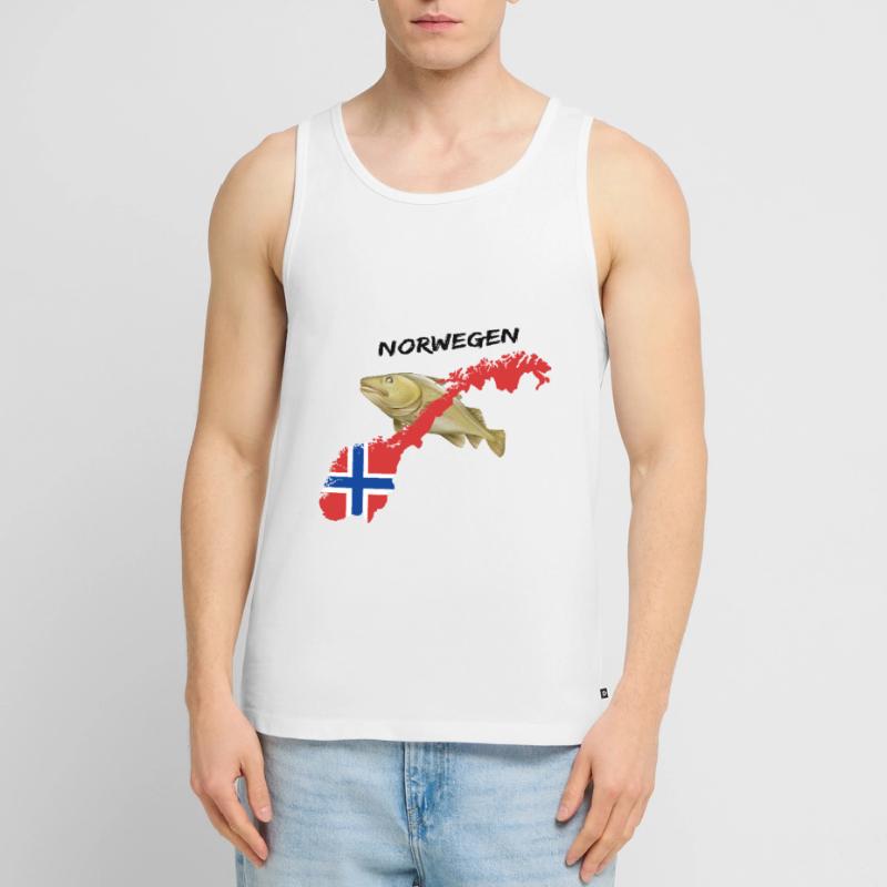 norway cod card cod hunter gift Men's Premium Organic Tank Top