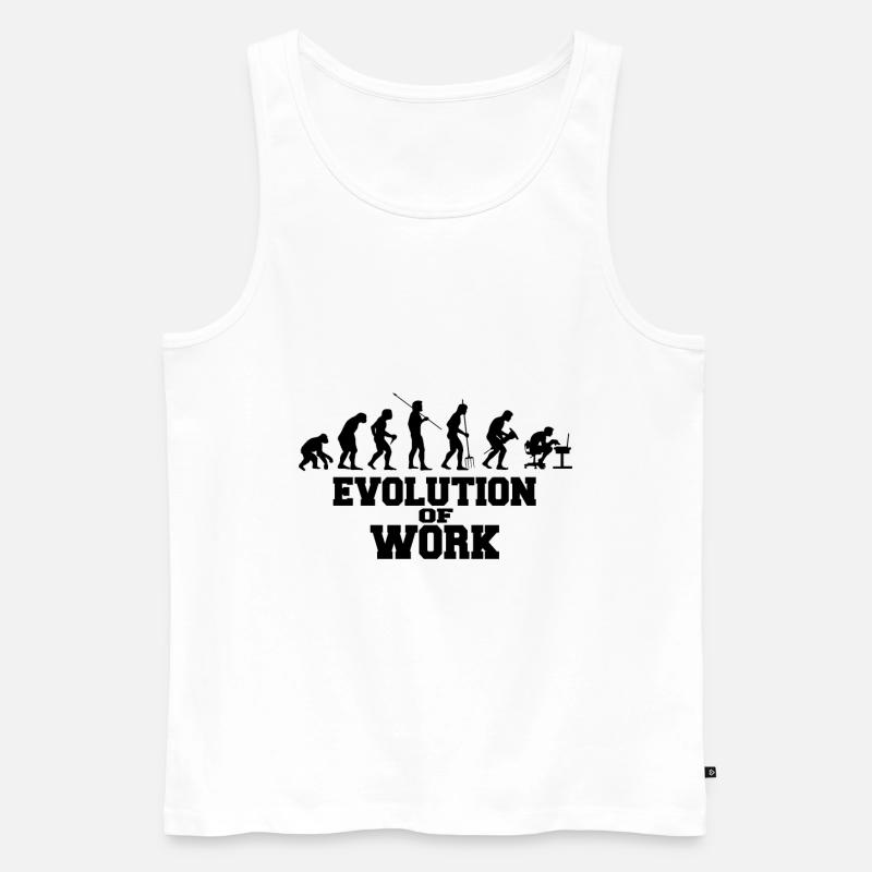 Evolution of Work Geschenk - Männer Premium Bio Tank Top - Weiß