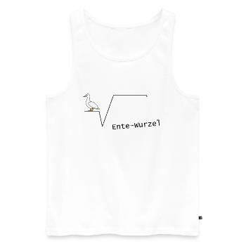 Duck root mathematics mathematic algebra geometri - Men's Premium Organic Tank Top - white - Front - AI Model Male 178 light (178cm)