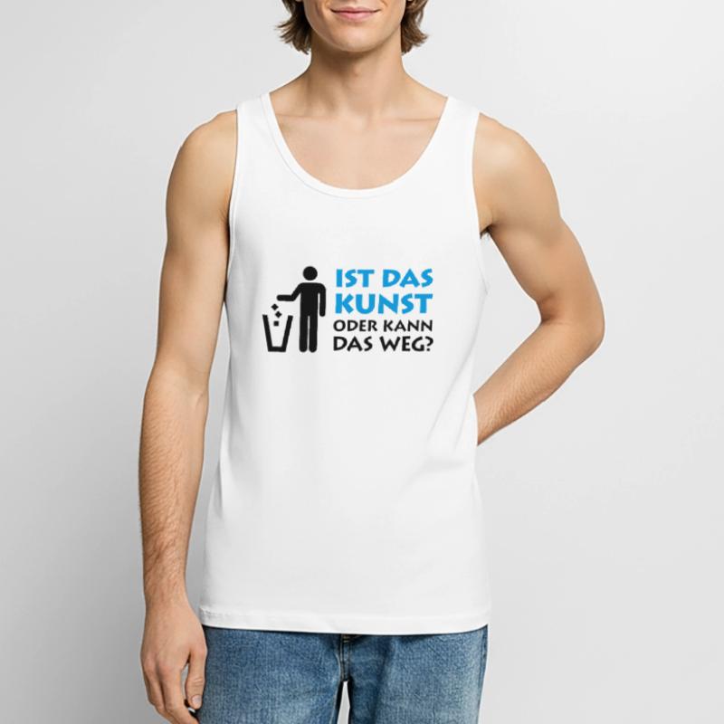 Ist das Kunst oder kann das weg? Museum Maler Müll Männer Premium Bio Tank Top
