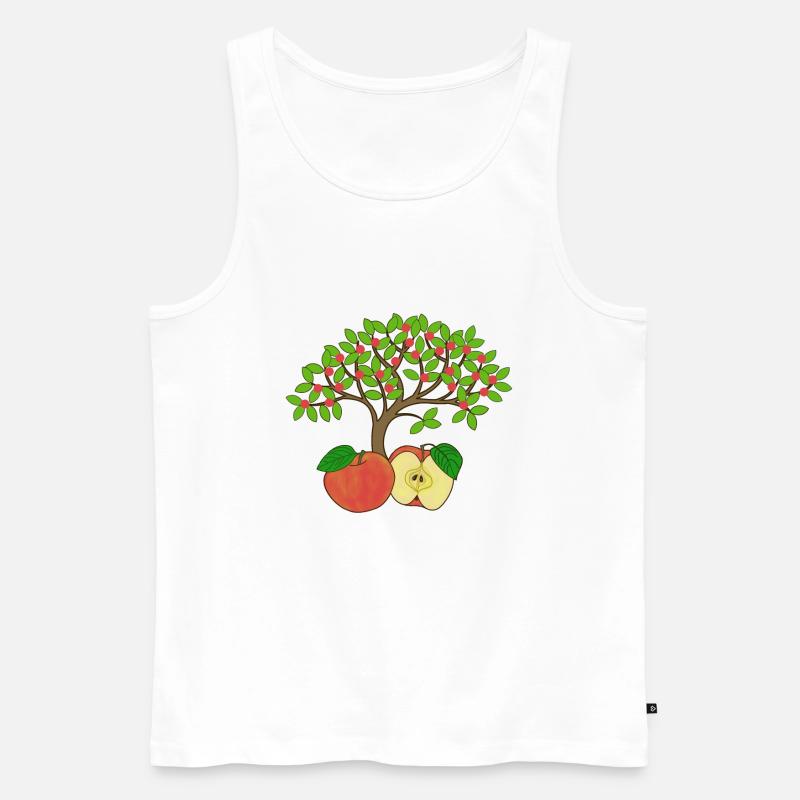 Apfelbaum, Apfel - Männer Premium Bio Tank Top - Weiß