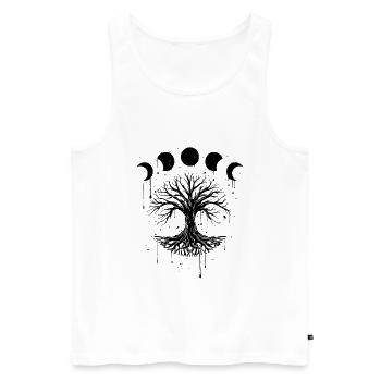 Occult Grunge Gothic Okkult Aesthetic - Männer Premium Bio Tank Top - Weiß - Vorne - Michal (187cm)