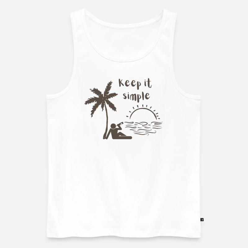Keep it simple - Männer Premium Bio Tank Top - Weiß