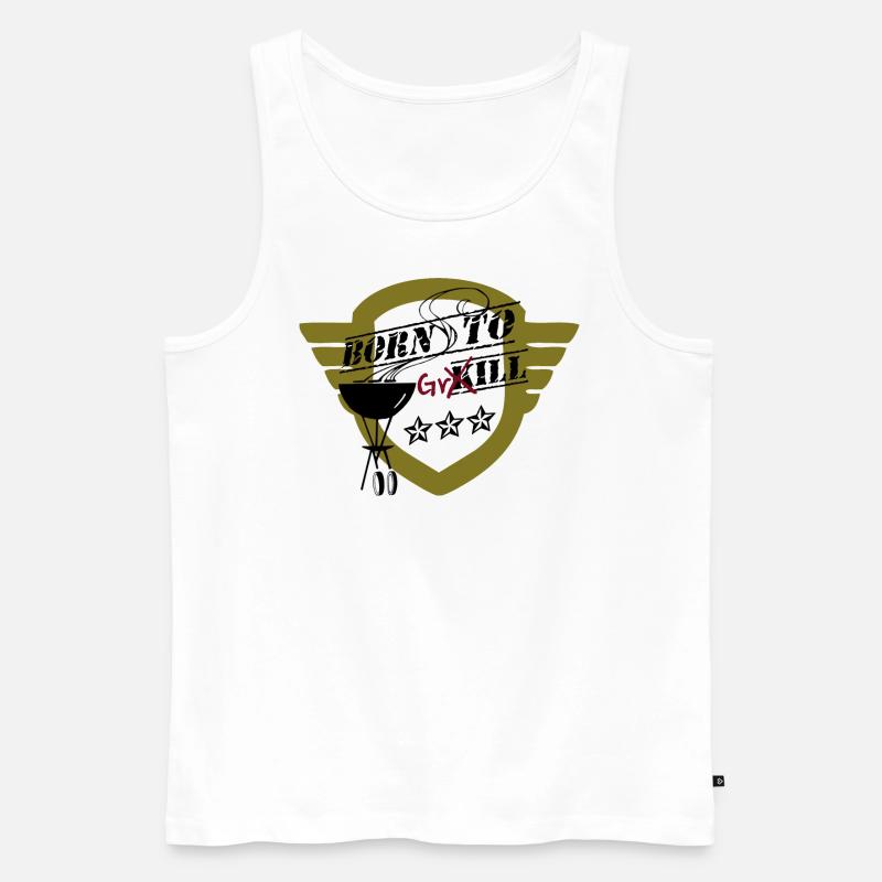 bbq - Männer Premium Bio Tank Top - Weiß