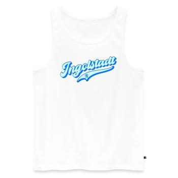 INGOLSTADT - Männer Premium Bio Tank Top - Weiß - Vorne - AI Model Male 178 light (178cm)