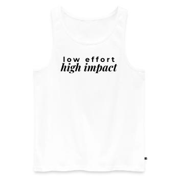 Faible effort, impact élevé - style facile - Débardeur bio Premium Homme - blanc - Devant - AI Model Male 178 light (178cm)