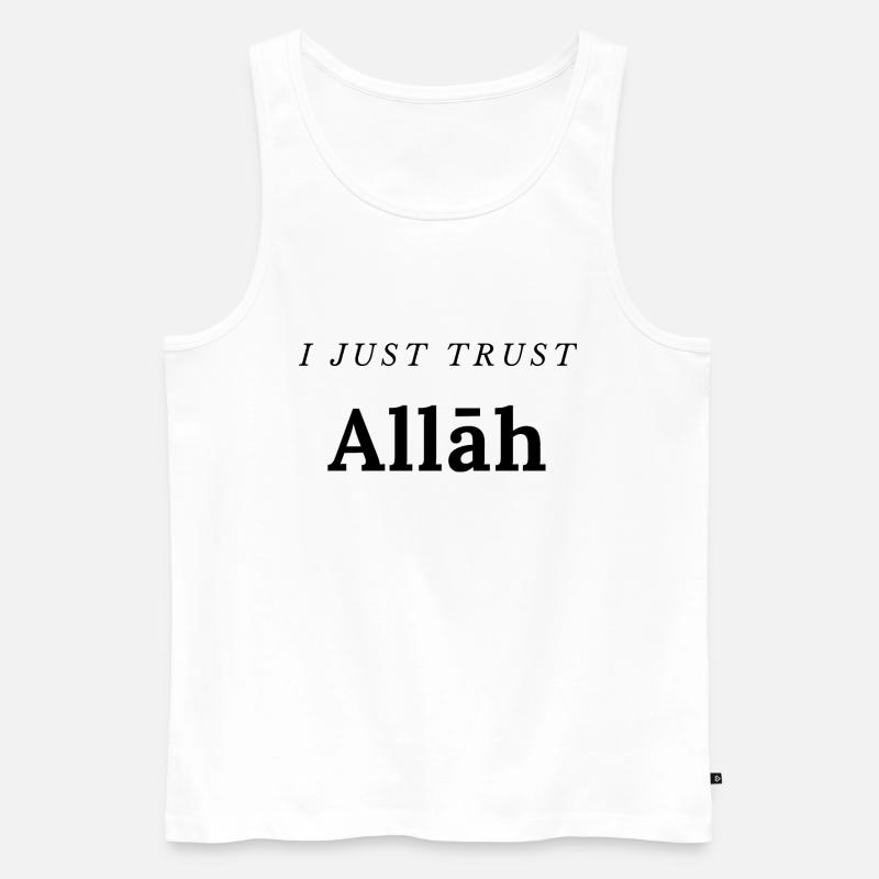Ich vertraue Allāh einfach - Männer Premium Bio Tank Top - Weiß