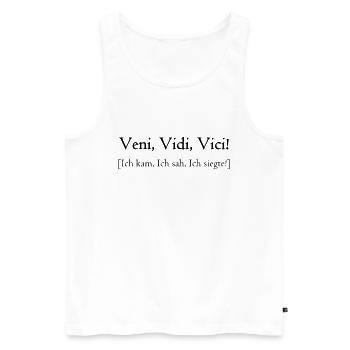 Veni, Vidi, Vici! - Ich kam, ich sah, ich siegte! - Männer Premium Bio Tank Top - Weiß - Vorne - Michal (187cm)