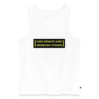 hier könnte ihre werbung - Männer Premium Bio Tank Top - Weiß - Vorne - AI Model Male 178 light (178cm)