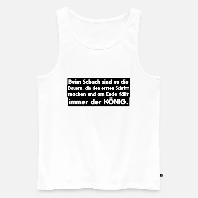 Bauer Landwirt Sprüche - Männer Premium Bio Tank Top - Weiß