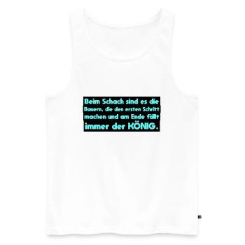 Bauer - Männer Premium Bio Tank Top - Weiß - Vorne - Michal (187cm)