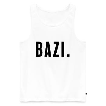 Bazi customs: Bavaria's heart + soul in one word - Men's Premium Organic Tank Top - white - Front - AI Model Male 178 light (178cm)