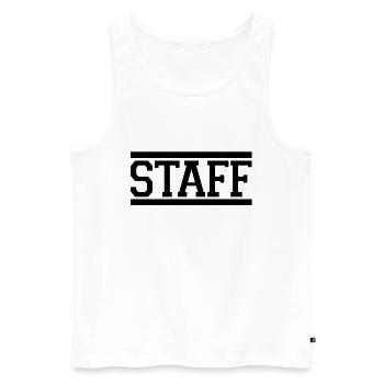 staff - Männer Premium Bio Tank Top - Weiß - Vorne - Michal (187cm)