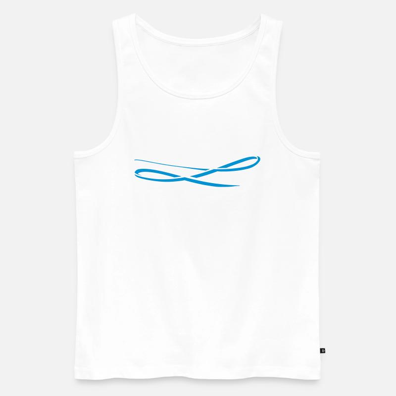 Text Dekoration - Underline/Schlange - Männer Premium Bio Tank Top - Weiß