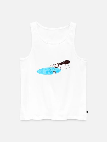 Ant - Men's Premium Organic Tank Top - white