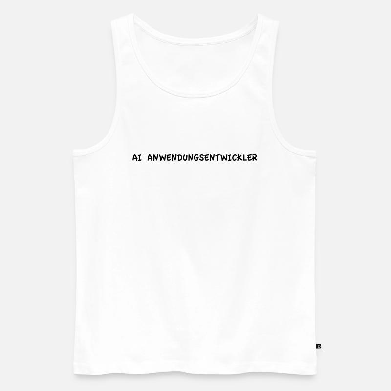 AI Application Developer - Men's Premium Organic Tank Top - white
